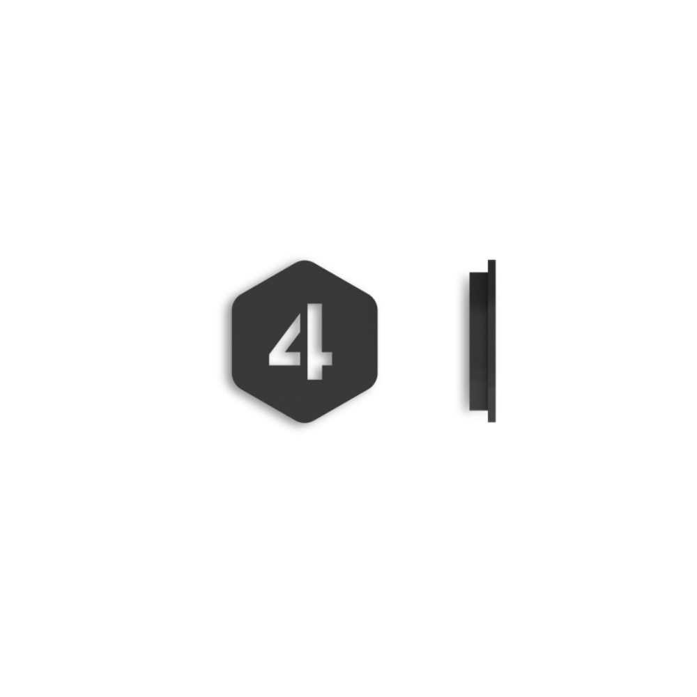 BirdDog rear numbers Black for X120 / P110 / P120 (4-5-6-7-8-9-0)
