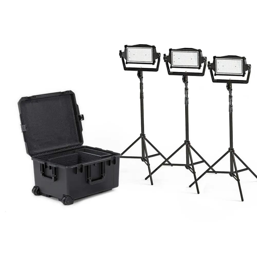Litepanels Astra IP Half Traveler Trio GM Kit w / IP rated battery bracket (Standard yoke, UK power cable)