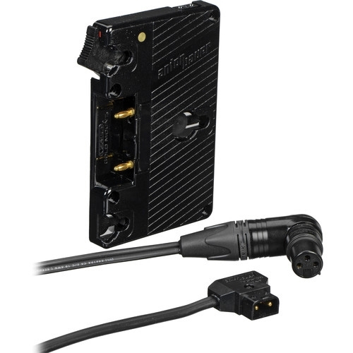Litepanels A/B Gold Mount Battery Bracket with P-Tap to 3-pin XLR cable