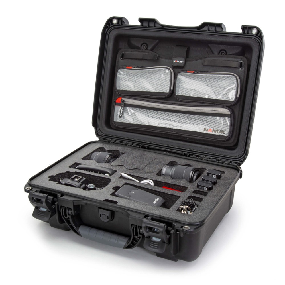 Nanuk 925 Case w/lid org. - w/f for 1 body DSLR - Black