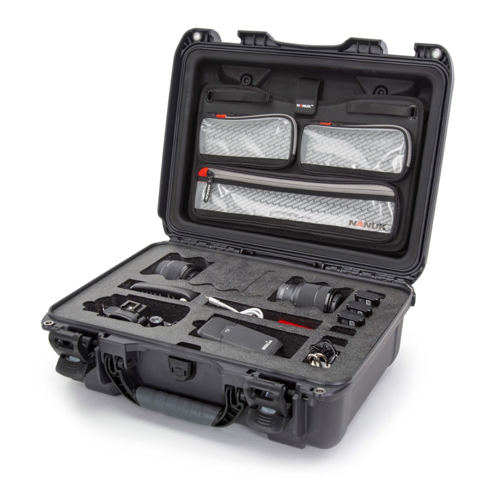 Nanuk 925 Case w/lid org. - w/f for 1 body DSLR - Graphite